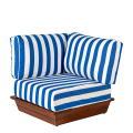 Eckmodul Lounge Beach Club blau 76 x 76 cm H 70 cm