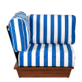 Eckmodul Lounge Beach Club blau 76 x 76 cm H 70 cm