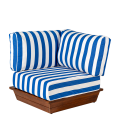 Eckmodul Lounge Beach Club blau 76 x 76 cm H 70 cm