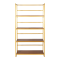 Regal Gold und holzfarben 40 x 100 cm H 180 cm