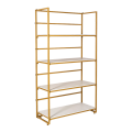 Etagère dorée et blanche 40 x 100 cm H 180 cm