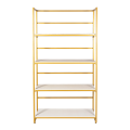 Etagère dorée et blanche 40 x 100 cm H 180 cm