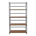 Etagère noire et bois 40 x 100 cm H 180 cm