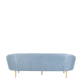 Sofa Davos blaugrau 225 x 80 cm H 77 cm