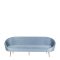 Sofa Davos blaugrau 225 x 80 cm H 77 cm