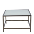 Beistelltisch Unico Stahl Platte weiss 65 x 65 cm H 40 cm