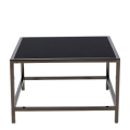 Table basse Unico carrée acier plateau noir 65 x 65 cm H 40 cm