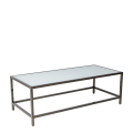 Couchtisch Unico Stahl Platte weiss 120 x 55 cm H 40 cm