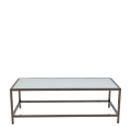 Couchtisch Unico Stahl Platte weiss 120 x 55 cm H 40 cm