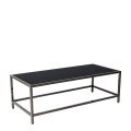 Couchtisch Unico Stahl Platte schwarz 120 x 55 cm H 40 cm