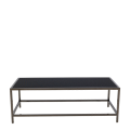 Table basse Unico rectangulaire acier plateau noir 120x55cm H40cm