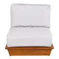 Sessel Lounge Teak hellgrau 76 x 76 cm H 70 cm