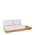 Sofa Lounge Teak hellgrau 76 x 204 cm H 70 cm