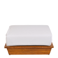 Hocker Lounge Teak hellgrau 76 x 76 cm H 36 cm
