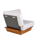 Eckmodul Lounge Teak hellgrau 76 x 76 cm H 70 cm