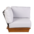 Eckmodul Lounge Teak hellgrau 76 x 76 cm H 70 cm