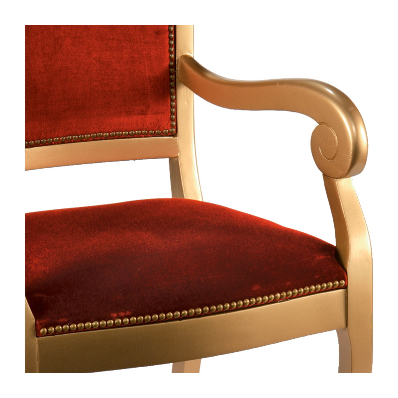 Fauteuil Napoléon III rouge