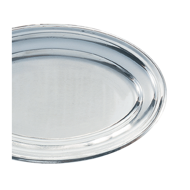 Platte oval Silber 31 x 45 cm