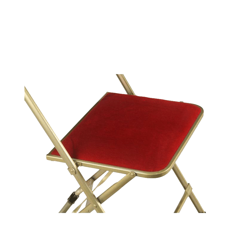 Chaise capitonnée rouge