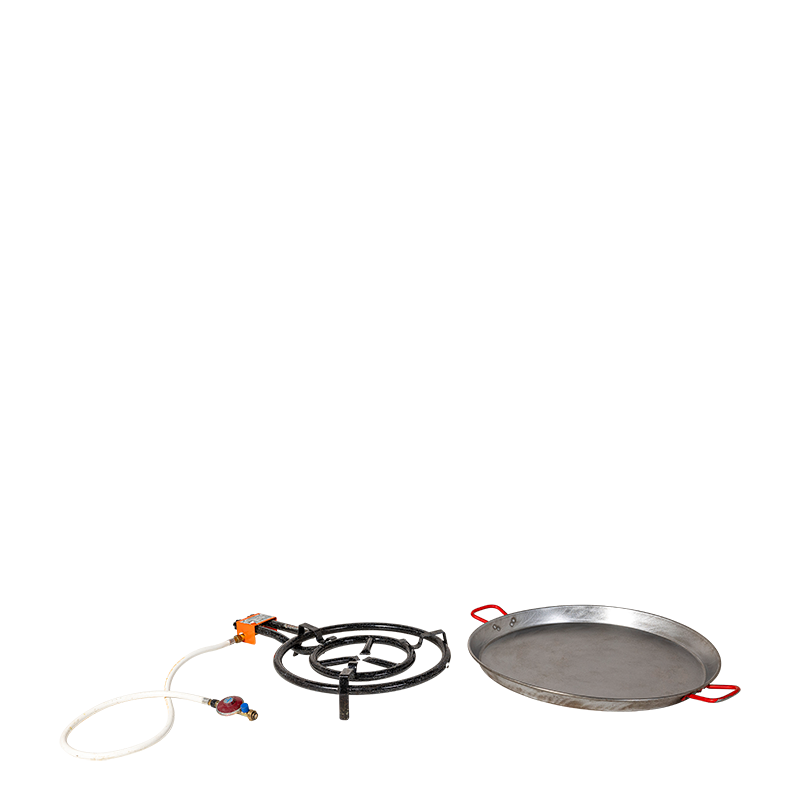 Paella-Pfanne Ø 70 cm geliefert mit Butangas-Brenner
