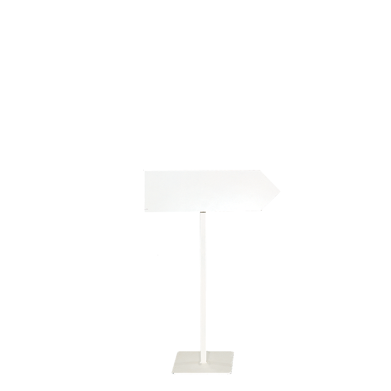 Wegweiser (rechts) mit Fuss H 100cm (regulierbar 150 cm)