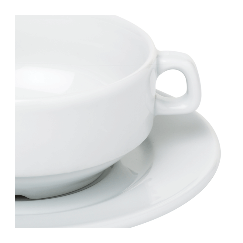 Suppen-Ober- & Untertasse weiss Ø 11cm H 6,5 cm 26 cl