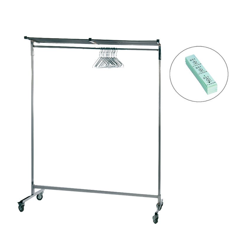 Garderobe Couture H 177 cm, L 150 cm + 50 Kleiderbügel + Nummern