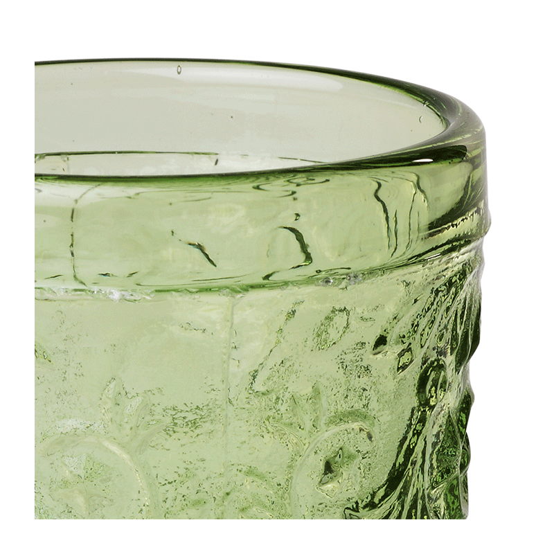 Photophore baroque vert olive Ø 5 cm H 6,5 cm