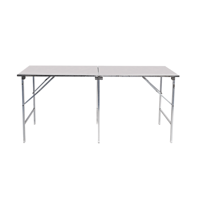 Table pliante en inox 80 x 200 cm H 90 cm