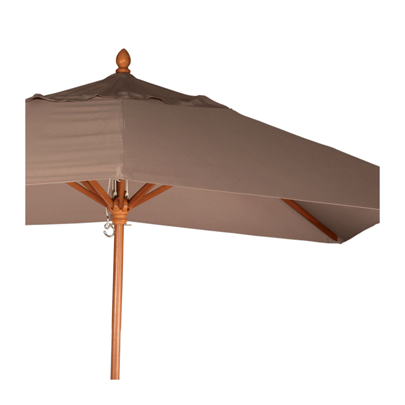 Parasol Louisiane taupe 300 x 300 cm + socle acier 30 x 30 cm