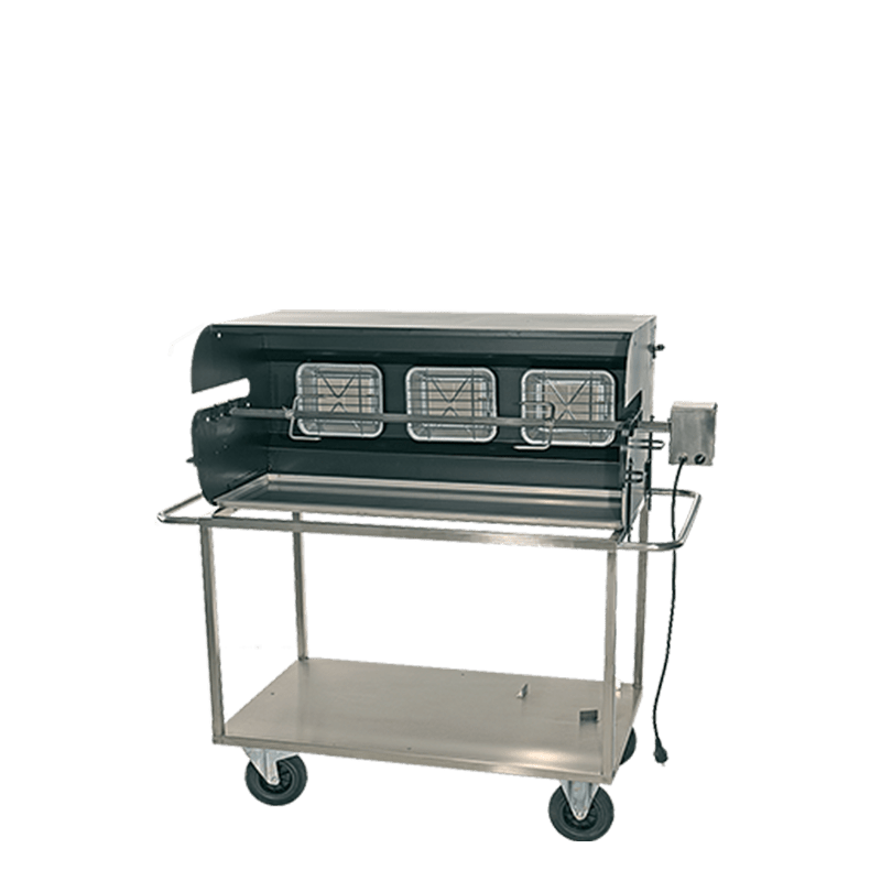 Barbecue à méchoui gaz avec tournebroche électrique