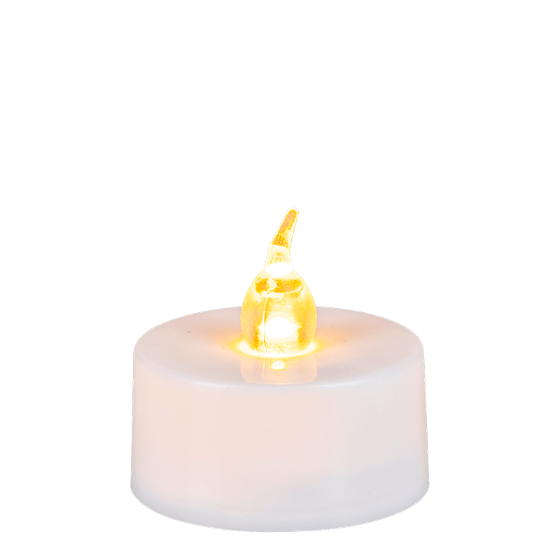LED-Kerze bernstein Ø 3,6 cm (Brenndauer - 8-10h) mit Batterie