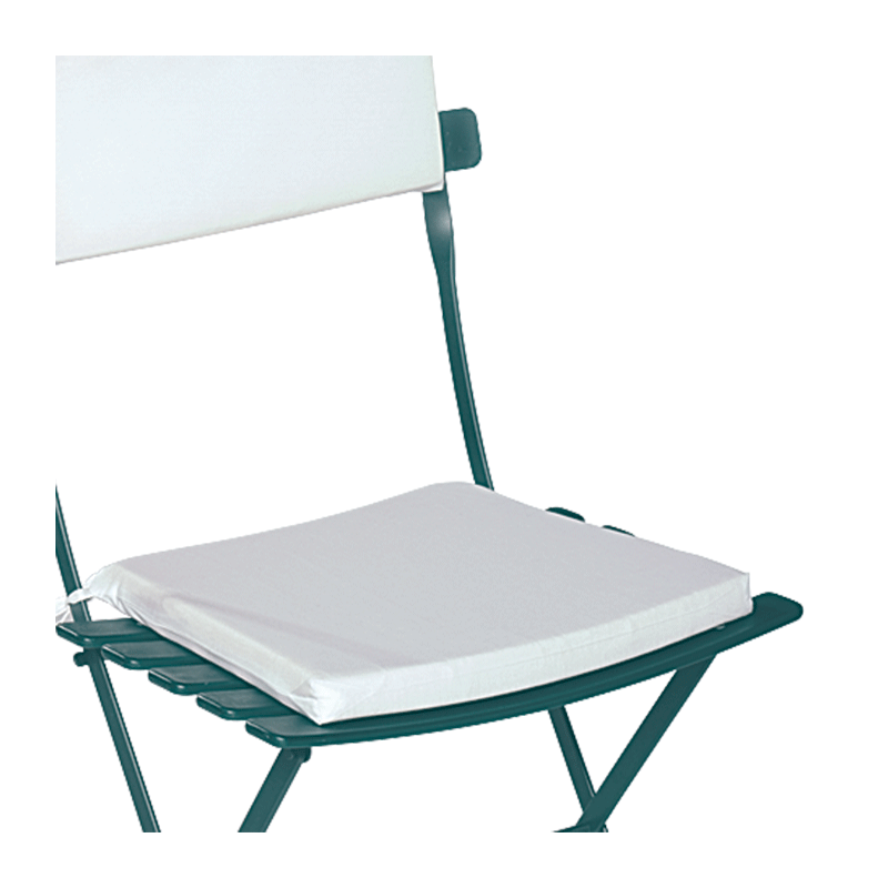 Chaise Trocadéro verte avec assise et dossier blanc