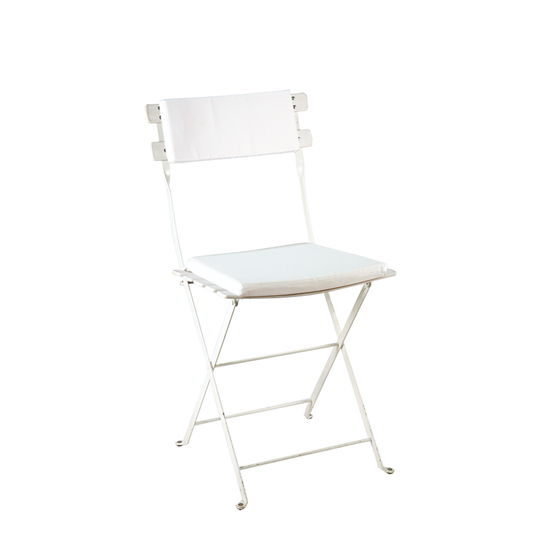 Chaise Trocadéro blanche avec assise et dossier blanc