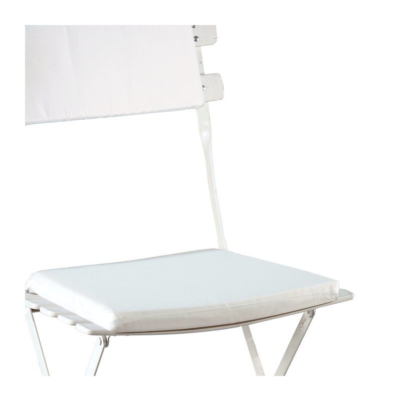 Chaise Trocadéro blanche avec assise et dossier blanc