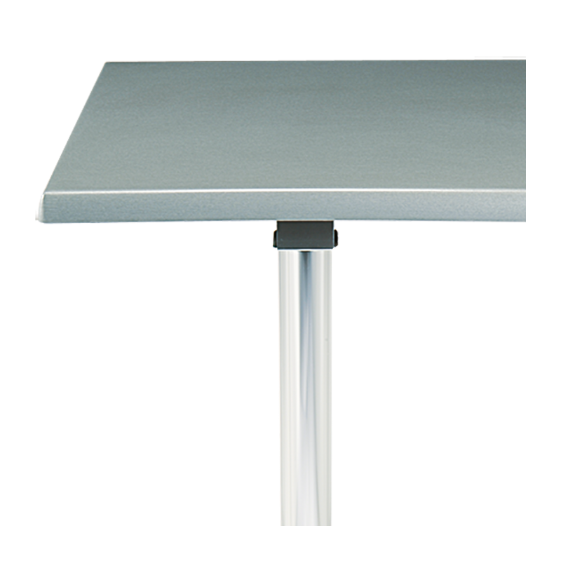 Stehtisch Stahl viereckig  60 x 60 cm H 111 cm