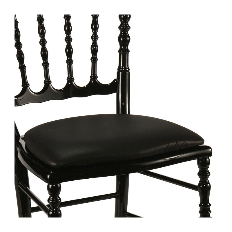Stuhl Napoleon III schwarz Chintz schwarz