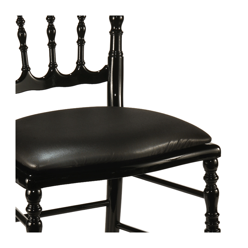 Stuhl Napoleon III schwarz Chintz schwarz
