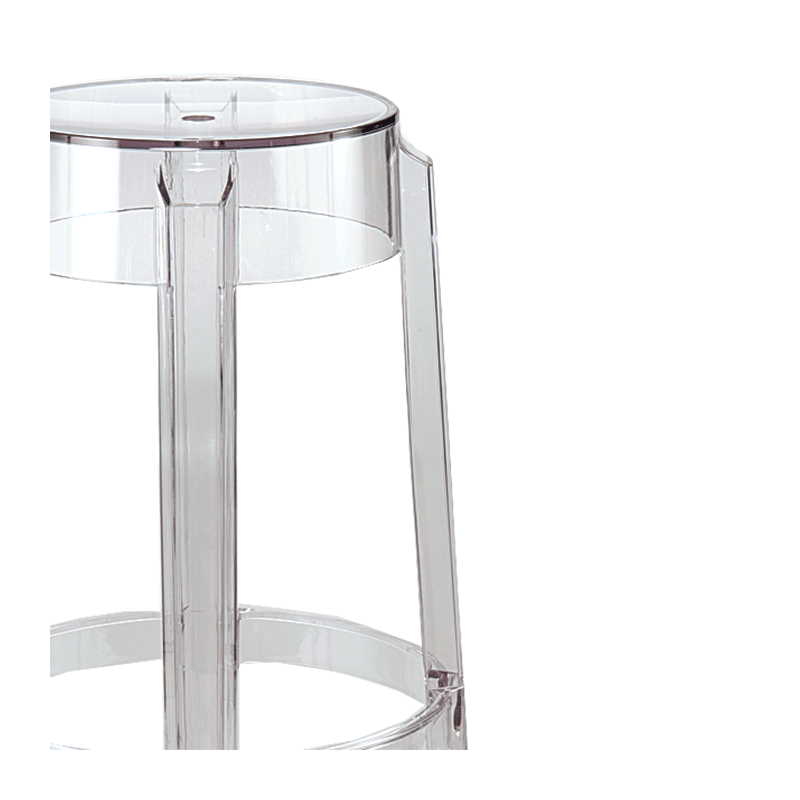 Barstuhl / Hocker Cristal transparent H 75 cm