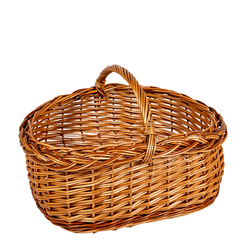 Weidekorb Vintage Ø 26/44 cm H 24/30 cm