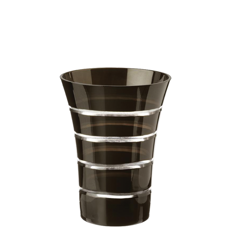 Becher Pfingstrose schwarz Ø 8,5 cm H 11 cm 28 cl