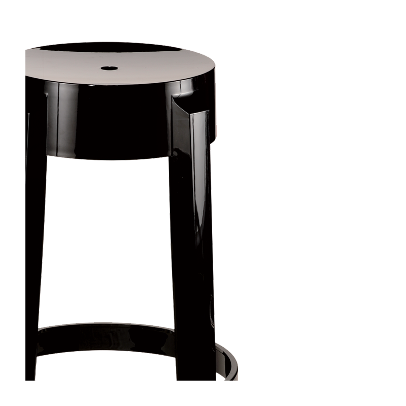 Tabouret Cristal noir H 75 cm