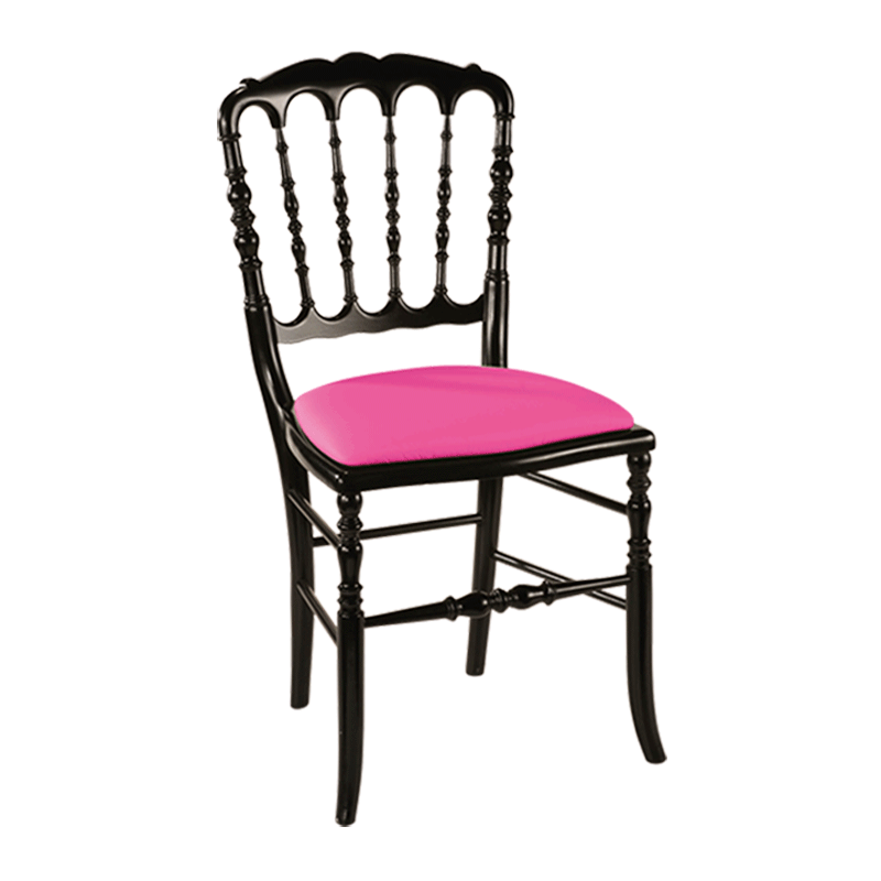 Stuhl Napoleon III schwarz Delhi fuchsia