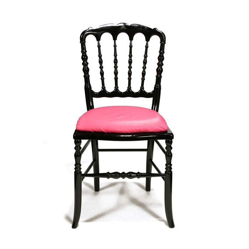 Stuhl Napoleon III schwarz Delhi fuchsia