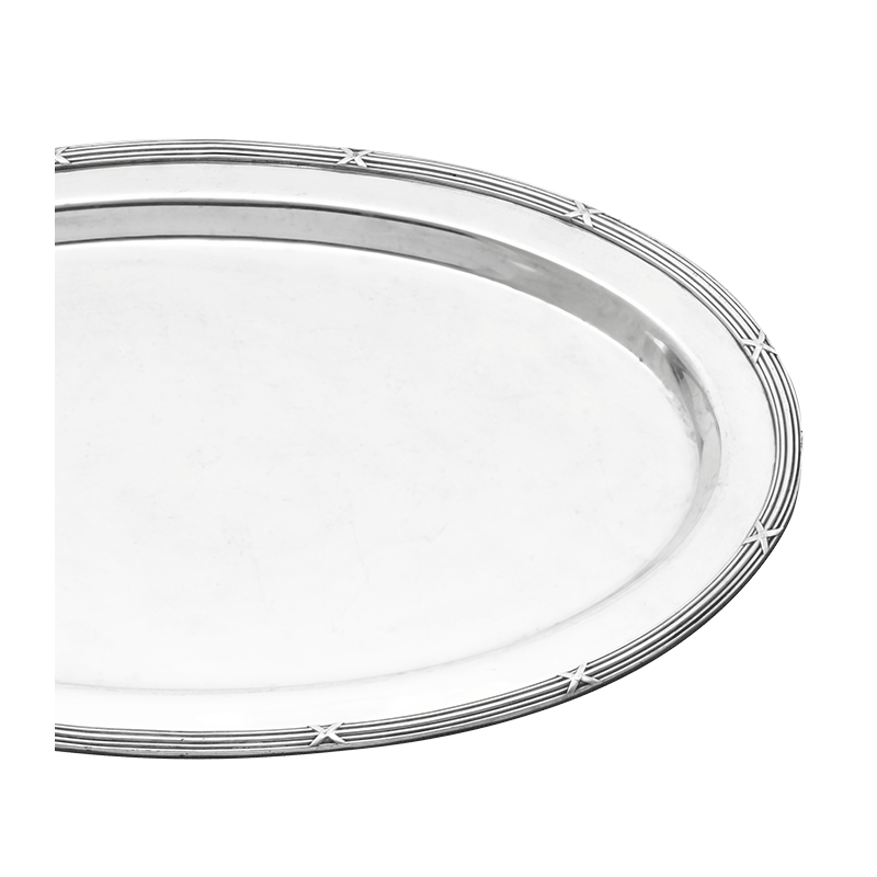Platte oval Silber Louis XVI 33 x 52 cm