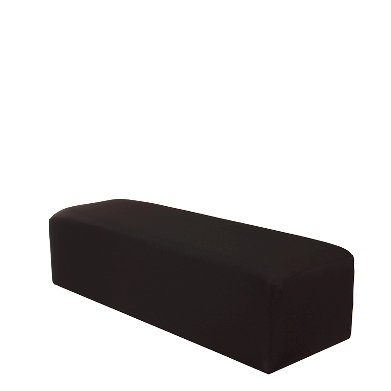 Sitzbank rechteckig mit schwarzer Husse 50 x 150 cm H 40 cm
