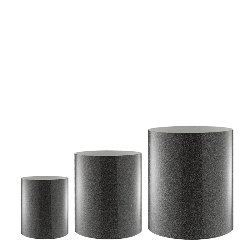 Lot de 3 réhausses cylindre Strass anthracite