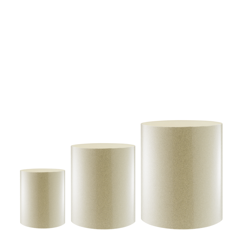 Lot de 3 réhausses cylindre Strass argent