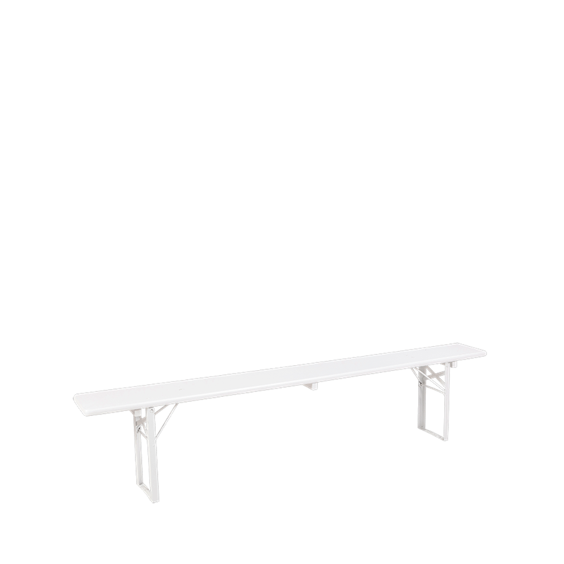 Festbank weiss 220 x 25 cm H 47 cm