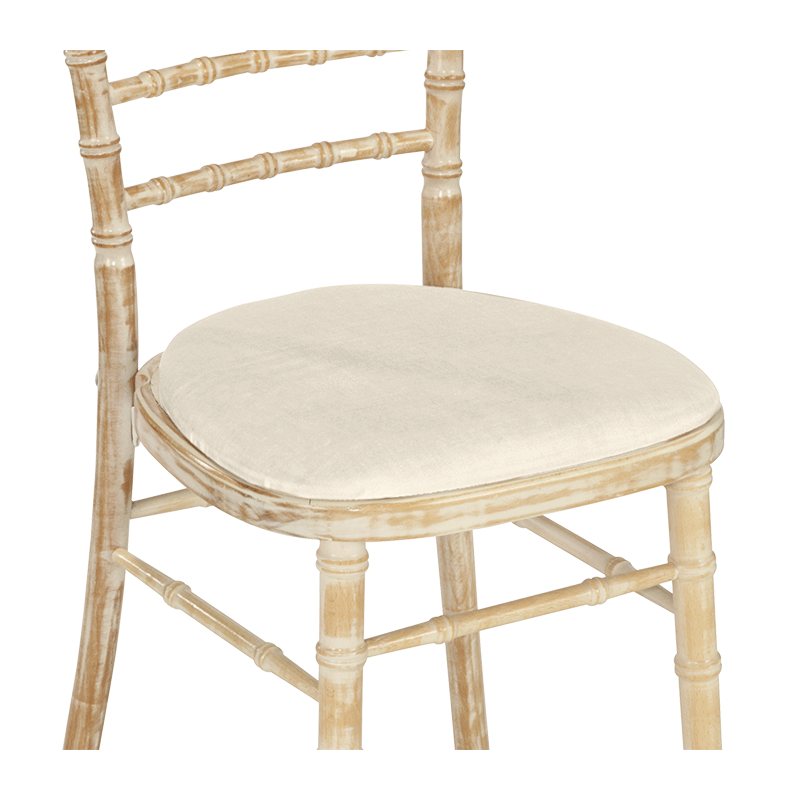 Stuhl Bambus mit Sitzkissen beige